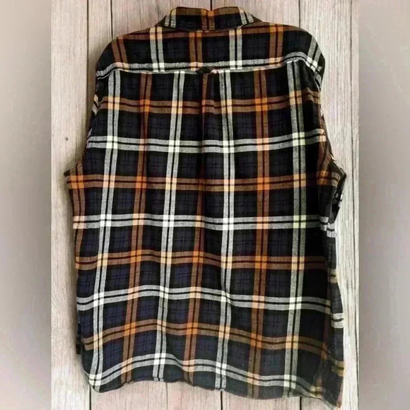 Eddie Bauer Bristol Flannel Shirt Mens Multi Color Plaid Dress Button Up XL - Picture 7 of 9